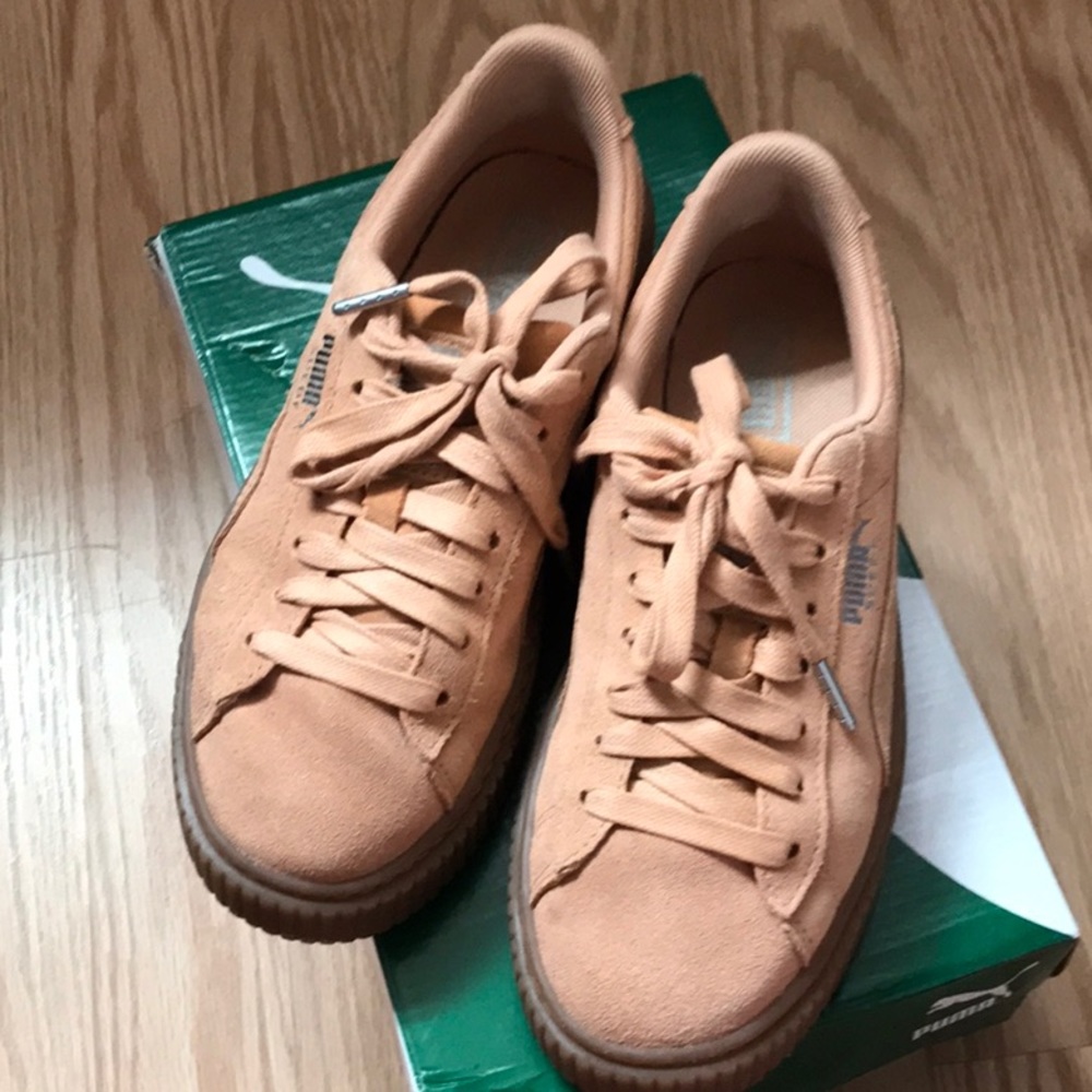 puma suede playform animal